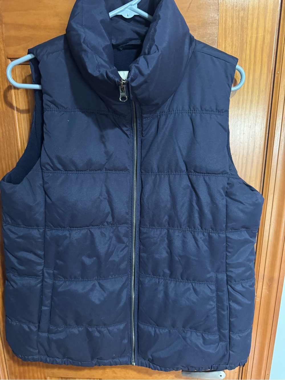 Old Navy Navy Quilted Puffer Vest - Full Zip
